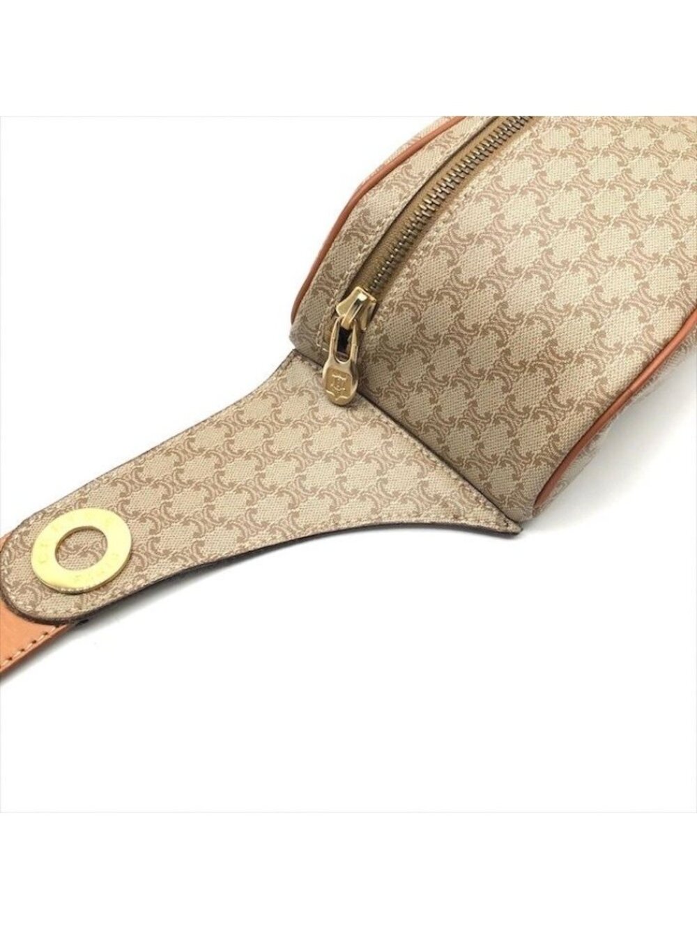 Celine Macadam Triomphe Waist Pouch Belt Bag Beige - Picture 5 of 10